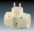 5323-23 C  Adaptor trojnásobný rozbočovací, slonová kost
